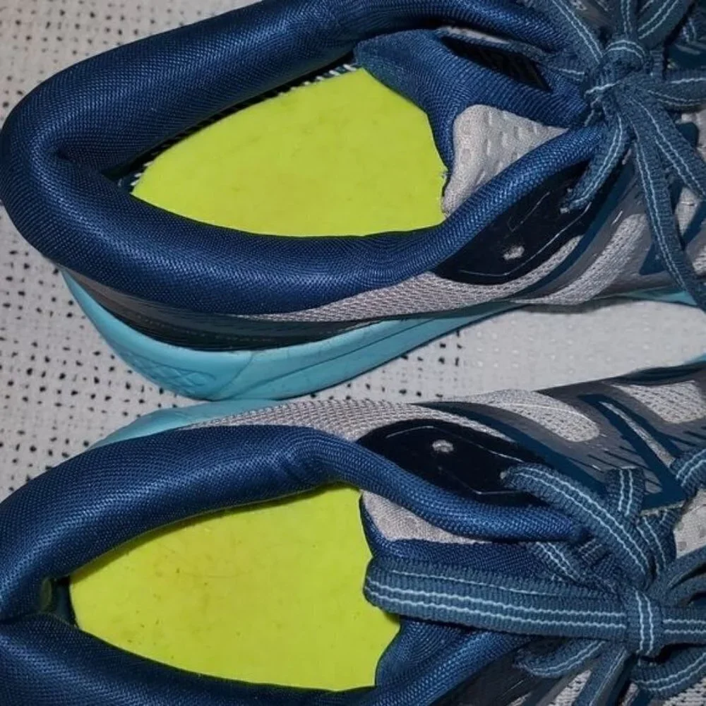 Saucony Omni Iso Support Frame Everrun‎ Sz. 8.5 Blue & Silver Athletic Shoes